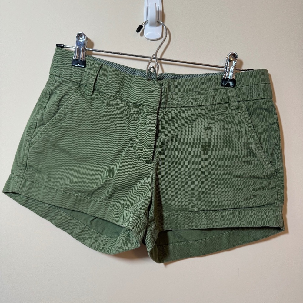 J.Crew Green Chino Shorts